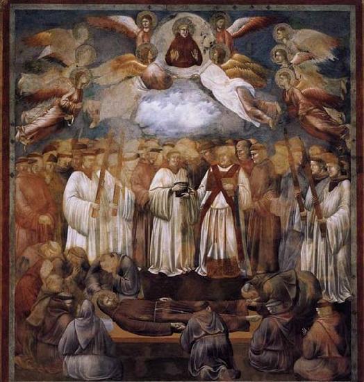 GIOTTO di Bondone Death and Ascension of St Francis Germany oil painting art